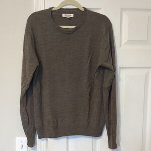 Goodthreads Men's Brown Crewneck Merino Sweater